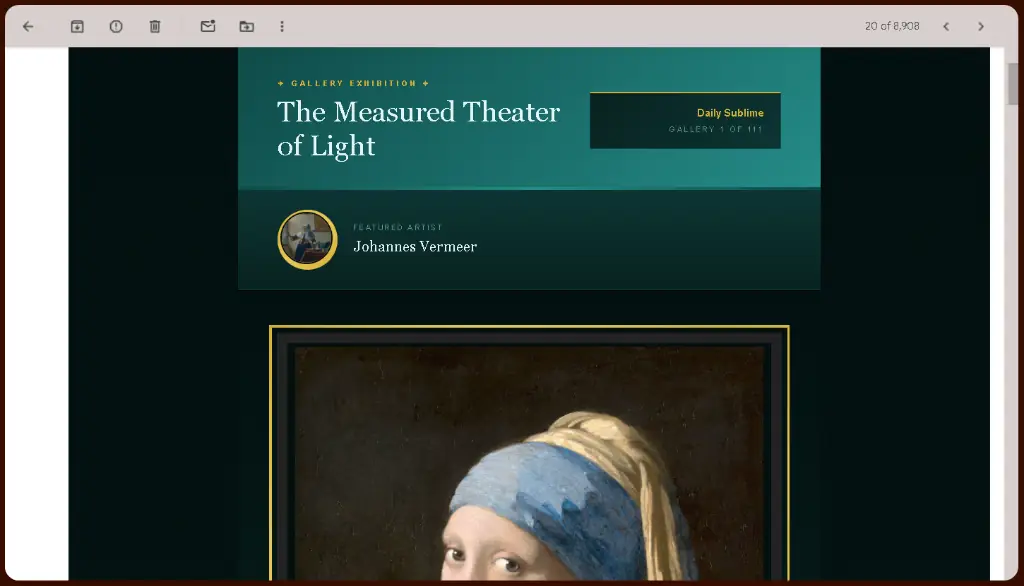Daily Sublime: The Measured Theater of Light - Johannes Vermeer edition
